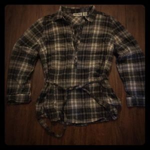 Plaid 100% cotton button down shirt